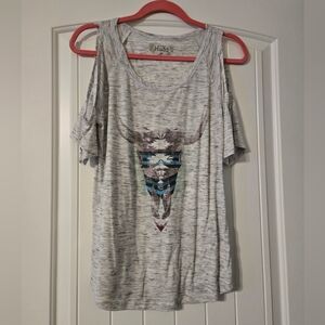 Mudd Heather Gray Bull Graphic Tee